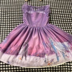 Disney Frozen 2 dress with Elsa, Anna and Olaf